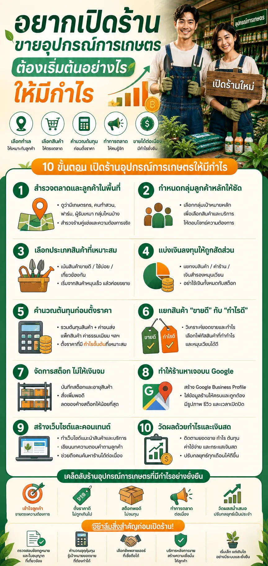 อยากเปิดร้านขายอุปกรณ์การเกษตร เริ่มต้นอย่างไร? ขายให้มีกำไร ขายอุปกรณ์การเกษตร.com